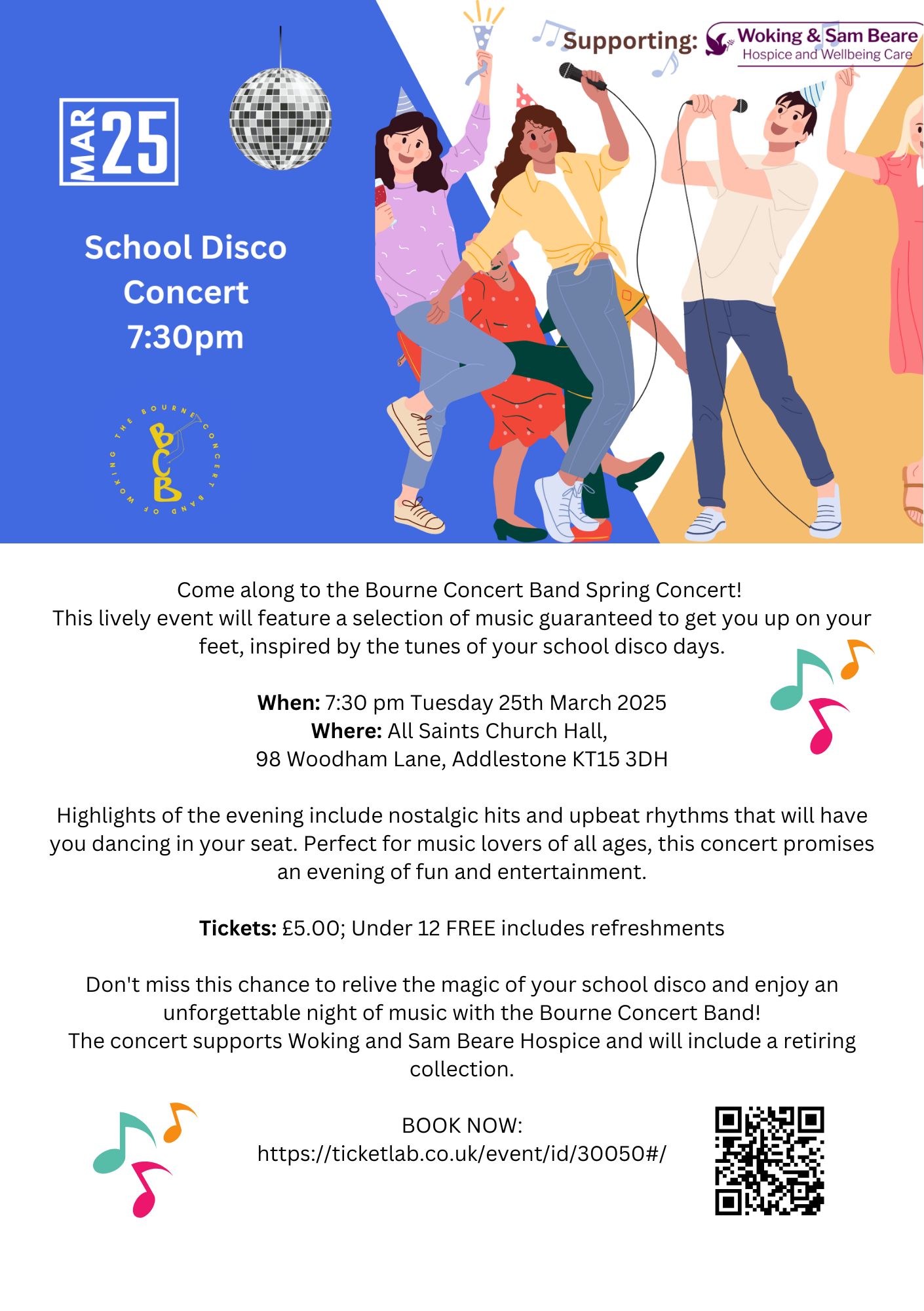 Poster Bourne School Disco
